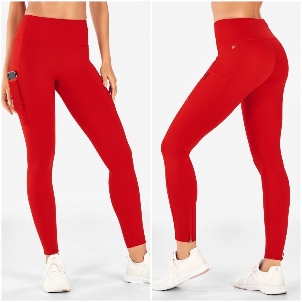 Fabletics Red Trinity High-Waisted Utility Legging